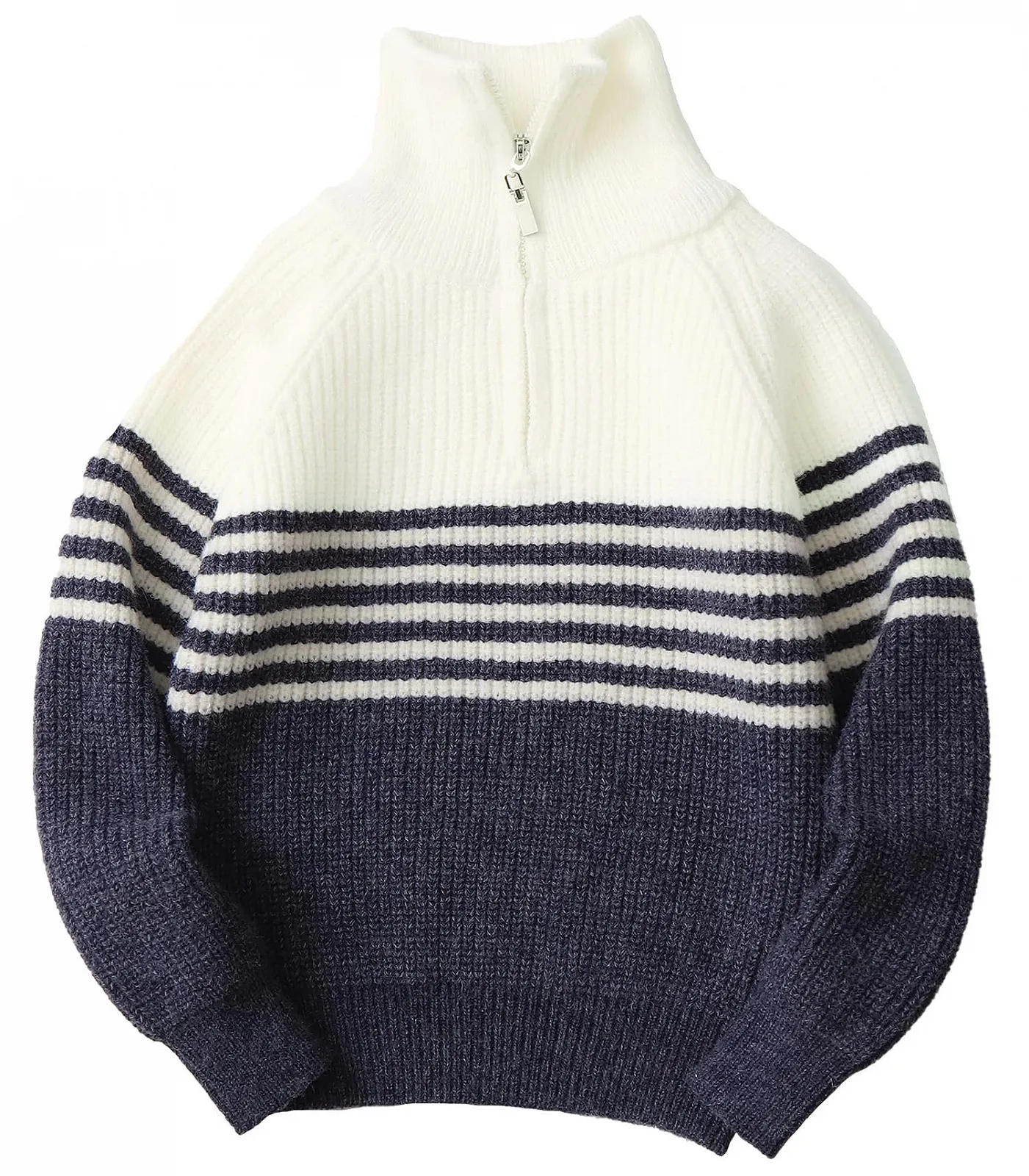 Джемпер Happy Cherry Вязаный в полоску Зимний для мальчиков Водолазка Длинный рукав 120-170 см, фото №1 Джемпер Happy Cherry Вязаный в полоску Зимний для мальчиков Водолазка Длинный рукав 120-170 см, фото №1