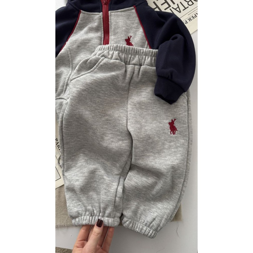 Костюм теплий спортивний хлопчику від 80 до 120 см на плюші з капюшоном, фото №8 Костюм теплий спортивний хлопчику від 80 до 120 см на плюші з капюшоном, фото №8