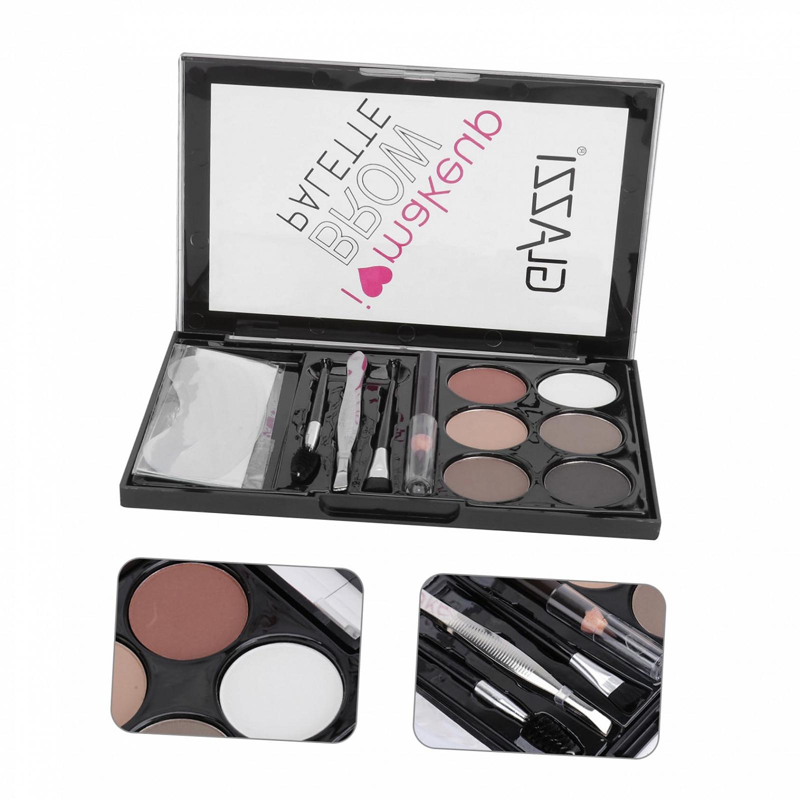 Косметичний набір FOMIYES Eyebrow Powder у шести кольорах Пензель, фото №2