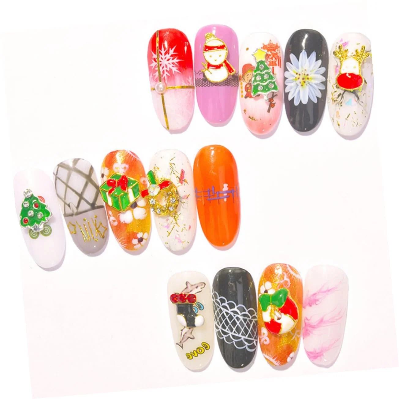 Украшения для ногтей FRCOLOR Рождественские, DIY аксессуары для маникюра, креативные украшения для ногтей, разные дизайны, прочные и элегантные, фото №8