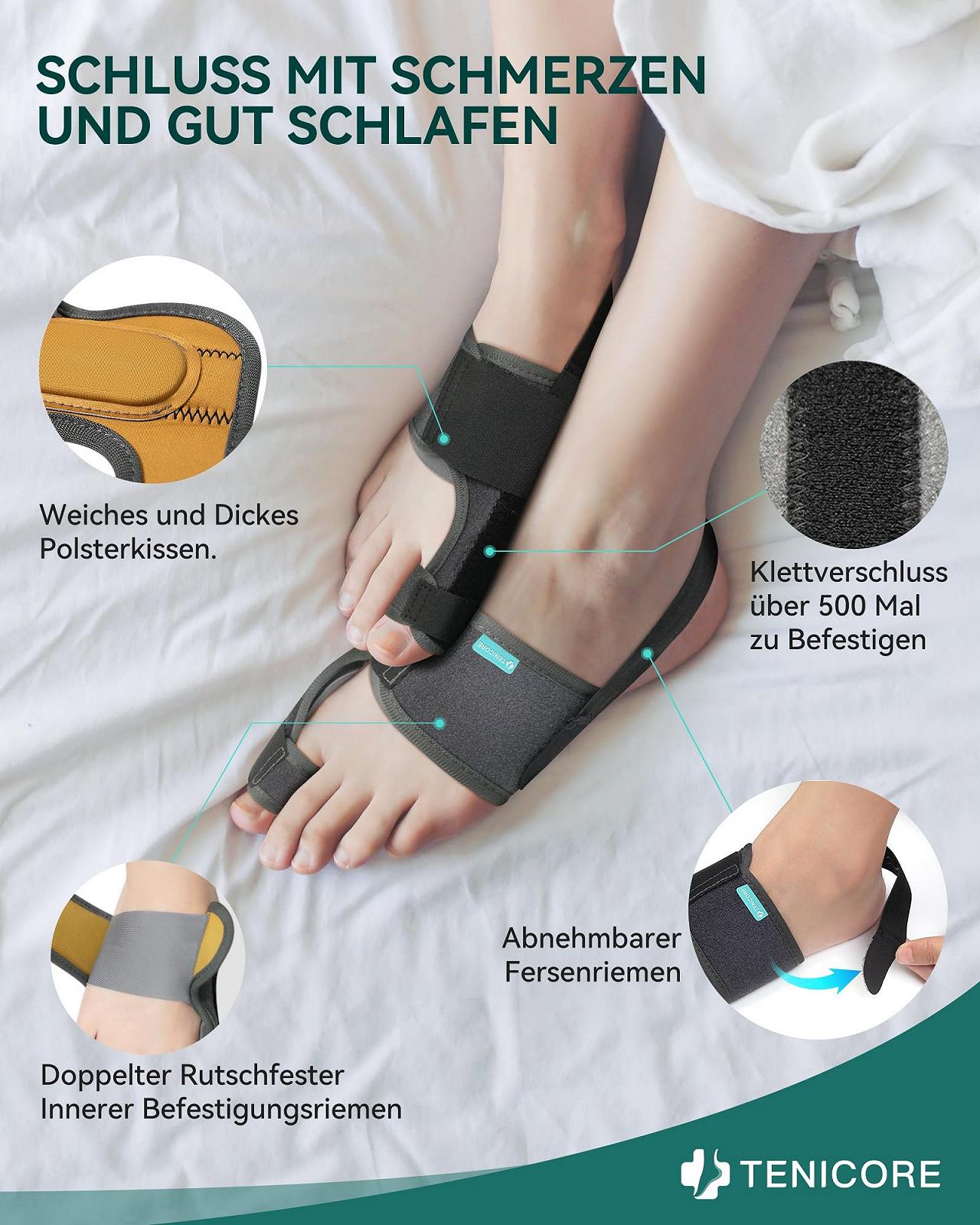 Корректор большого пальца стопы с усиленной подкладкой Hallux Valgus 1 пара, фото №3