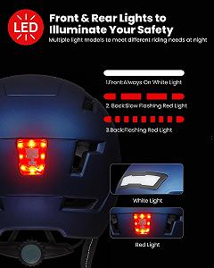 Шолом велосипедний ILM з козирком та LED підсвічуванням E3-10L synthetic.ua - Фото 1