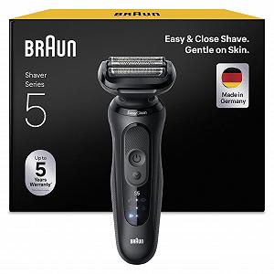 Электробритва мужская Braun Series 5 52-N1000si 50 минут работы Беспроводная Влажное и сухое бритье Водонепроницаемая Черная - Фото 1