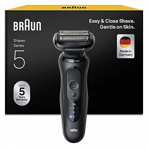 Електробритва чоловіча Braun Series 5 52-N1000si 50 хвилин роботи Бездротова Вологе та сухе гоління Водонепроникна Чорна - Фото 1
