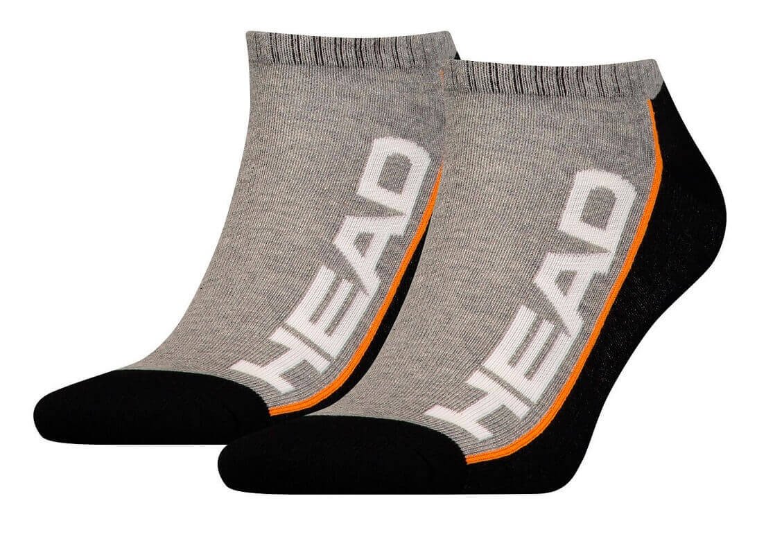 Шкарпетки Head Stripe Sneaker 2-Pack Чорний, Сірий  39-42, фото №1
