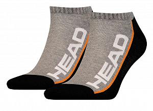 Шкарпетки Head Stripe Sneaker 2-Pack Чорний, Сірий  39-42 - Фото 1