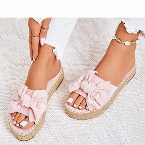 Шлепанцы CrEev Женские С бантом Летние Повседневные Удобные - Фото 1