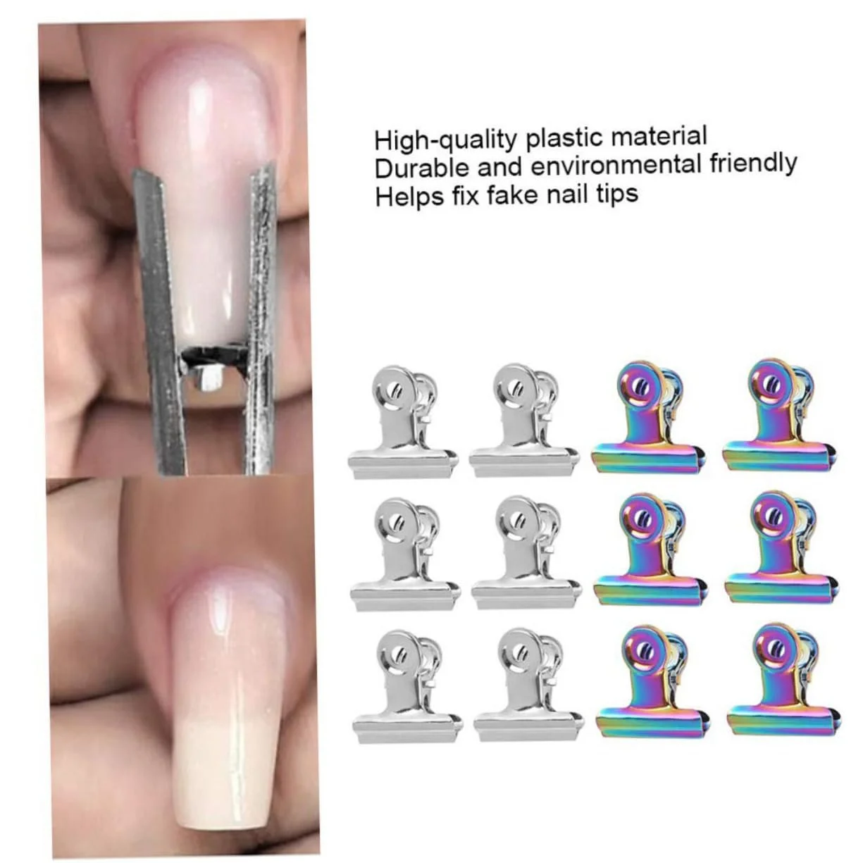 Клипсы для ногтей Beaupretty 12 шт., металлические зажимы, фото №7
