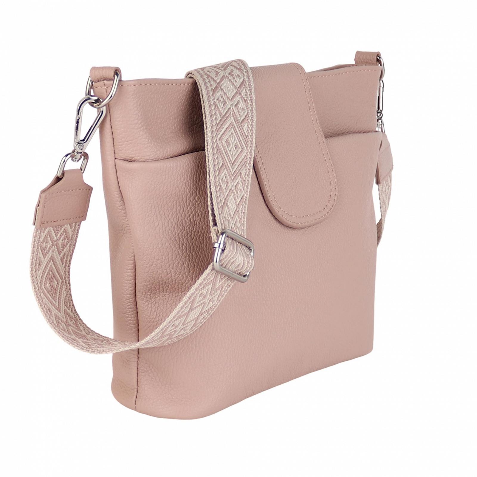 Сумка женская MIRROSI через плечо, натуральная кожа, сделано в Италии, стиль бохо, 30 x 24.50 x 9 см (Ш x ВxТ), много места для хранения, ручная сумка, нагрудная сумка, сумка через плечо (1 сумка и 2 ремешка), фото №2