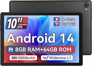 Планшет 10.1" Mouikei C10 3+5/64GB 8 ядер Android 14 Чорний - Фото 1
