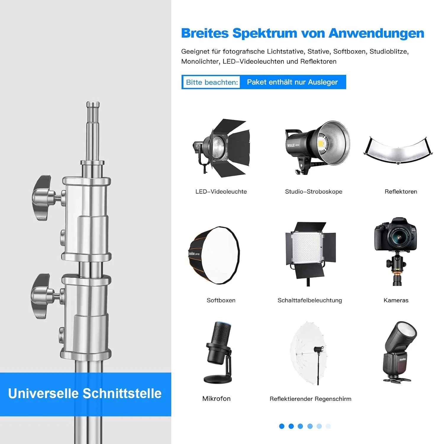 Перекладина для студійного журавля Soonpho Silver, фото №5 Перекладина для студійного журавля Soonpho Silver, фото №5