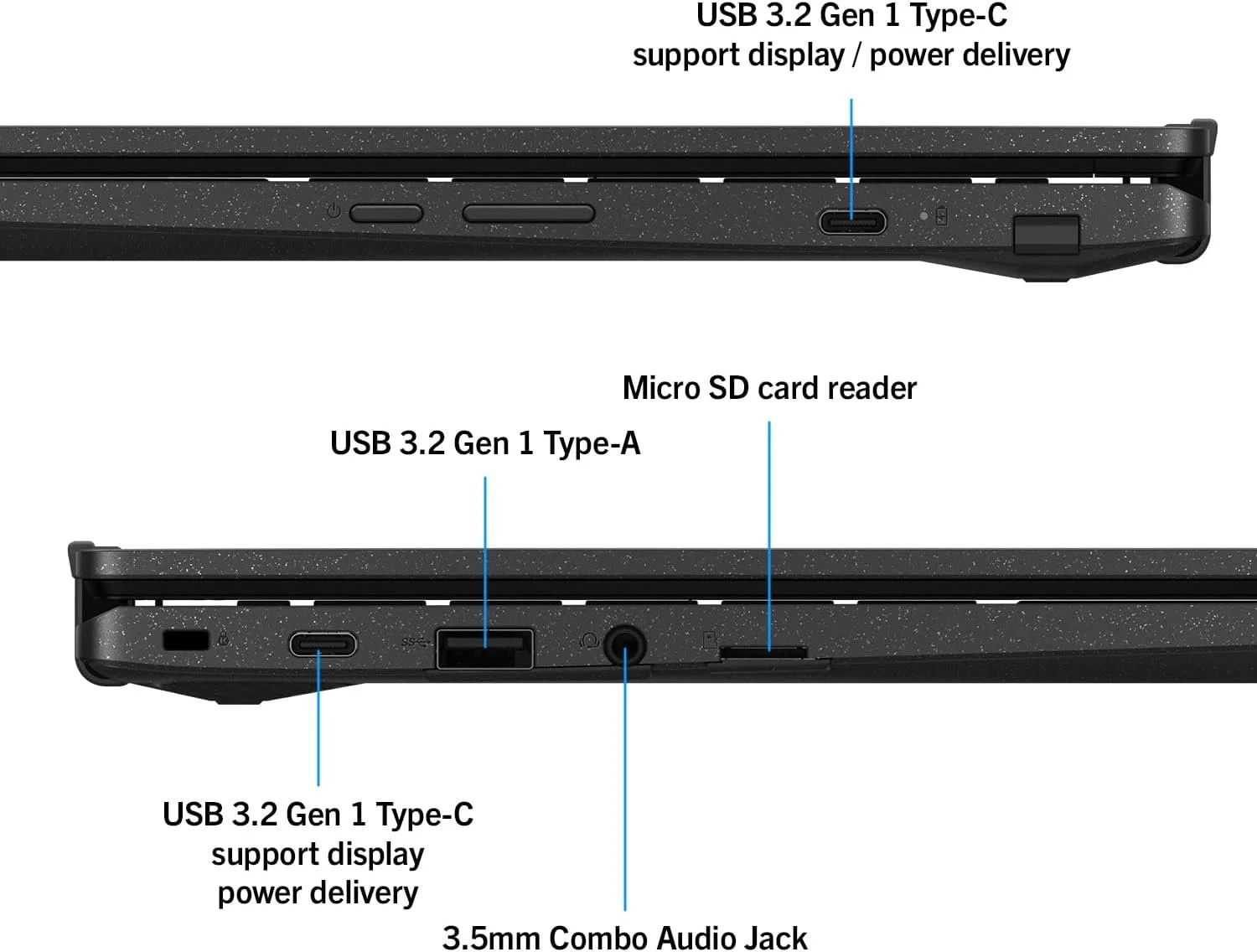 Сенсорный ноутбук 14'' ASUS Chromebook Flip CM1402FM2A MediaTek Kompanio 520 RAM 8GB eMMC 128GB 15ч батарея ChromeOS, фото №8
