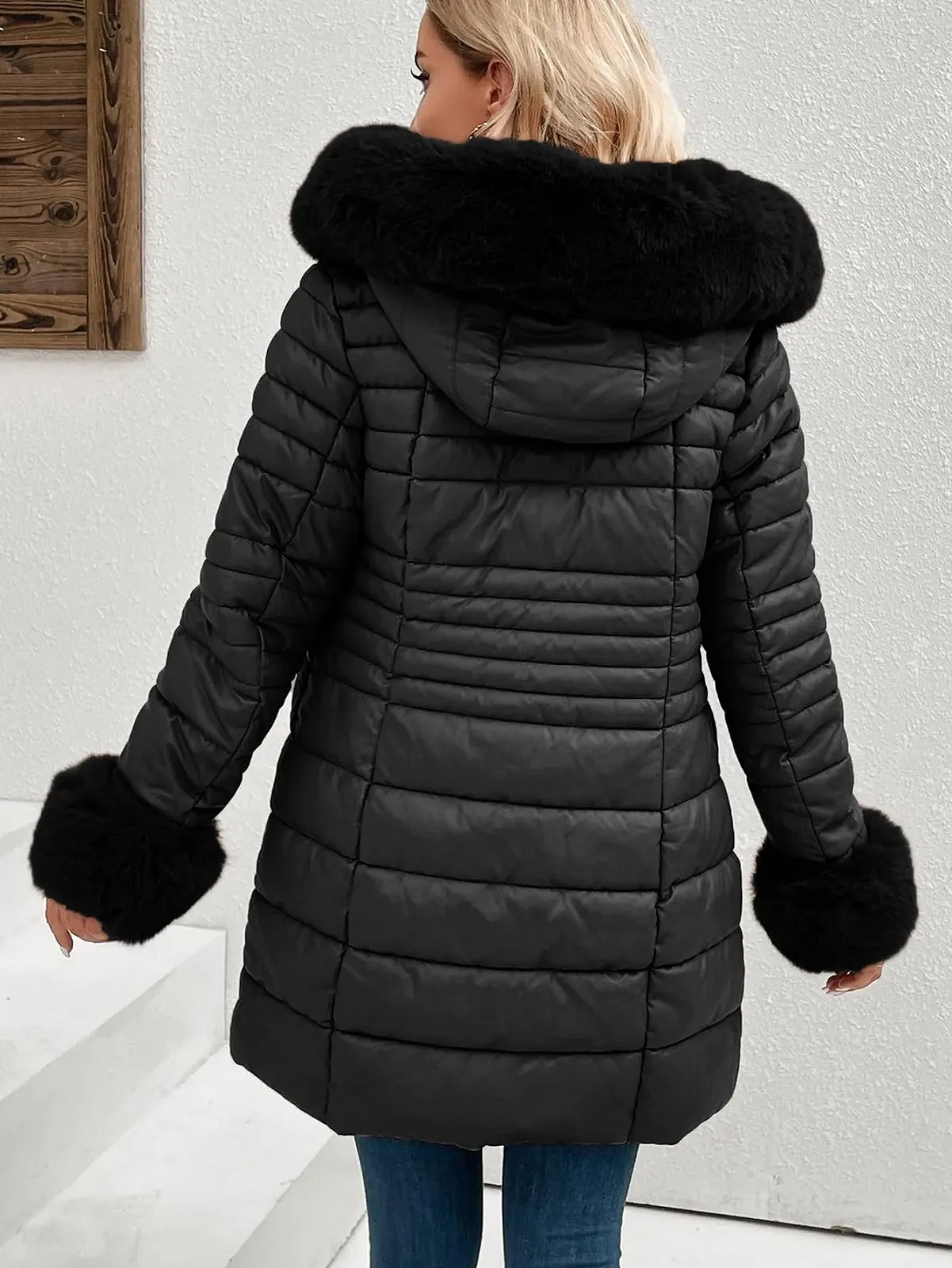 Куртка Geschallino из искусственной кожи женская, короткая, фото №4 Куртка Geschallino из искусственной кожи женская, короткая, фото №4