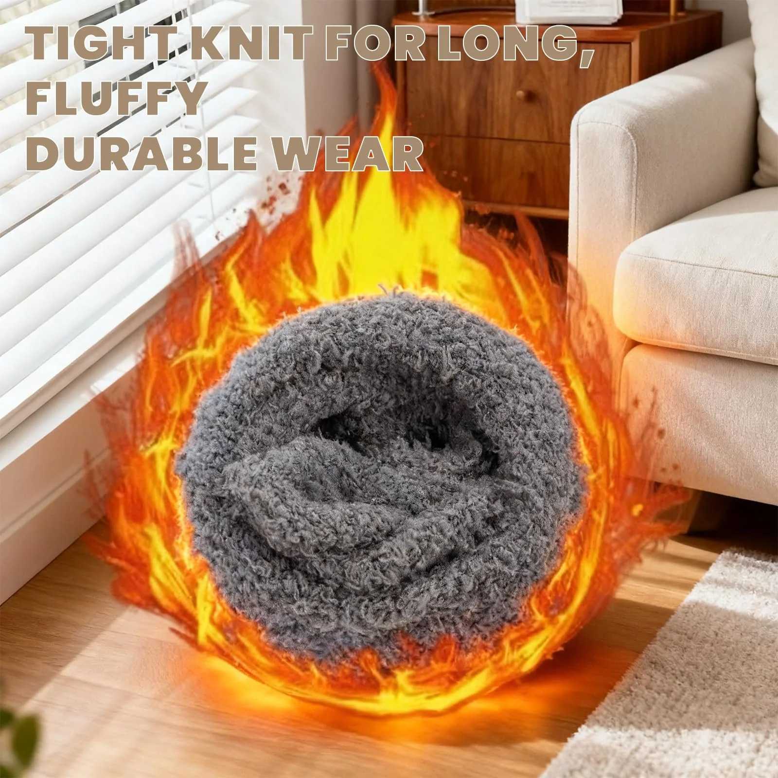 Колінні шкарпетки 4 пари, Пухнасті, фото №4