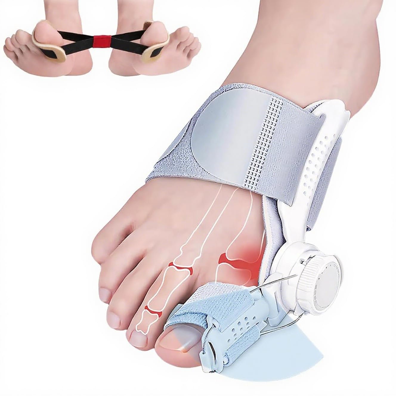 Шина для коррекции Hallux Valgus, регулируемая ортопедическая, фото №1