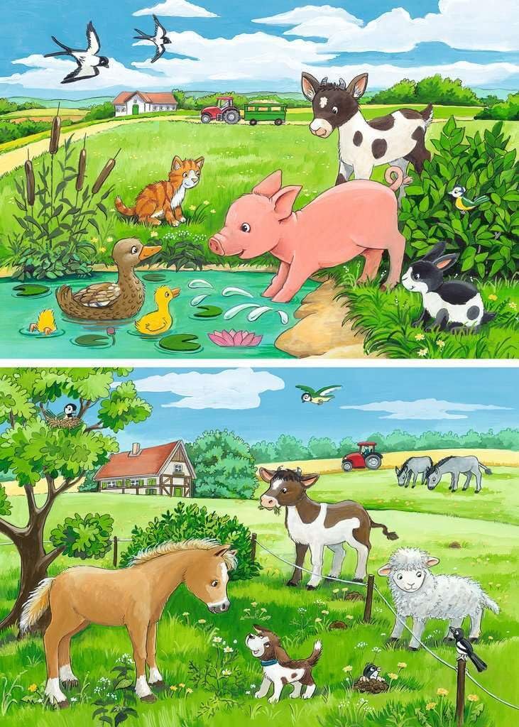 Пазл Ravensburger 07582 9 Baby Animals on The Farm 24 элемента, фото №2