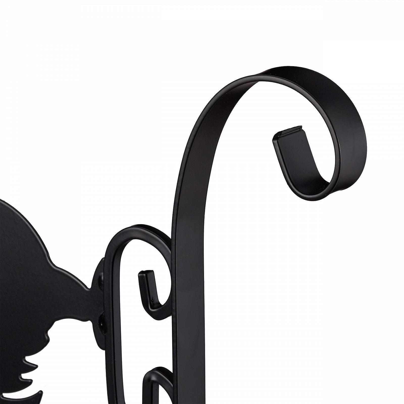 Кронштейни для квітів Relaxdays 3 шт. залізні 30 x 28 x 2 см Чорний, фото №6