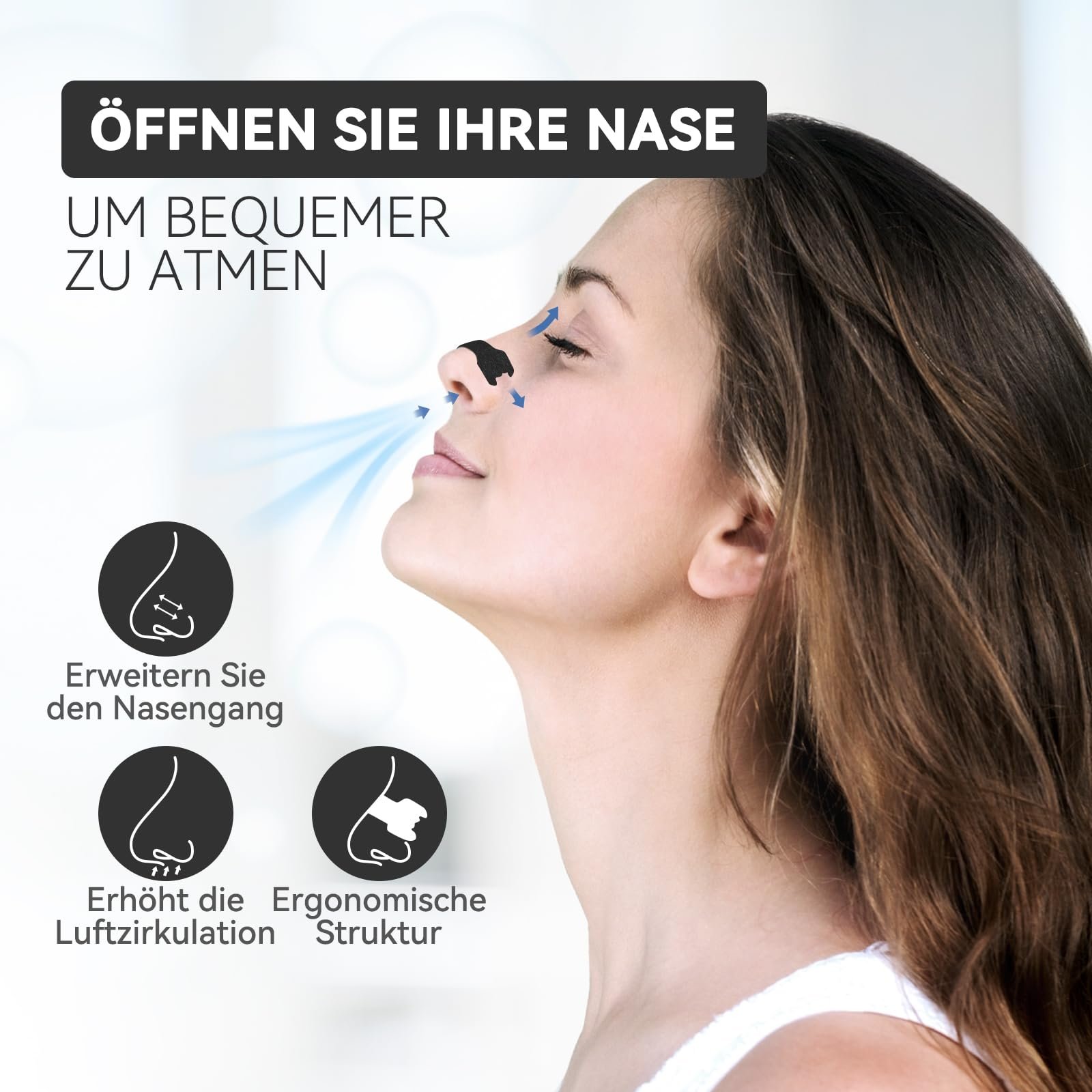 Пластирі на ніс 50 шт., Надміцні смужки для носа проти хропіння та для полегшення закладеності носа, фото №4