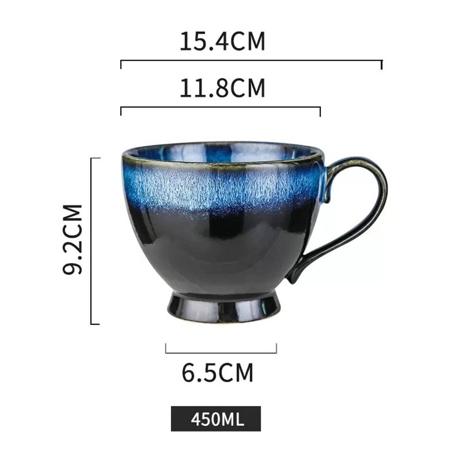 Велика чашка High Beauty, 500 мл, унікальна чашка для мюслі з глазур'ю, фото №2