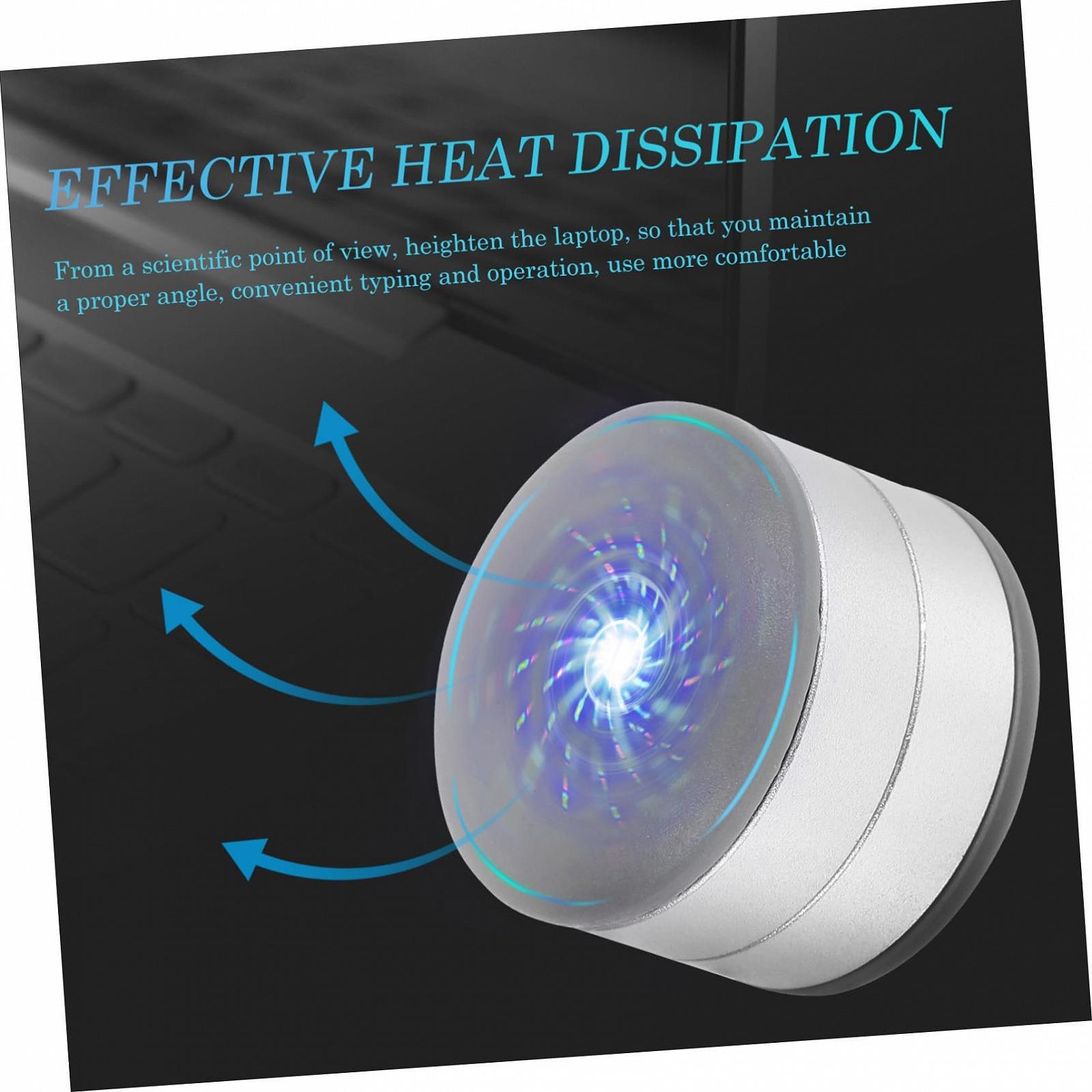 Підставка для ноутбука алюмінієва з нековзною функцією, ергономічна настільна з регулюванням висоти для ультрабука та ноутбука, срібляста, фото №7