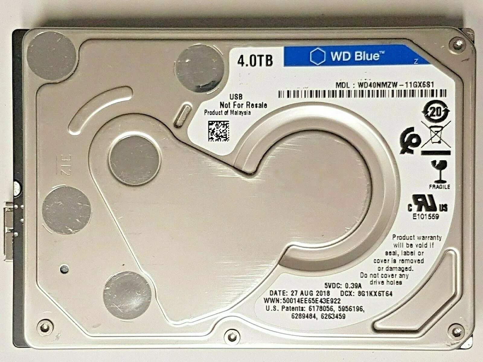Жесткий диск Western Digital WD40NMZW-11GX6S1, фото №1