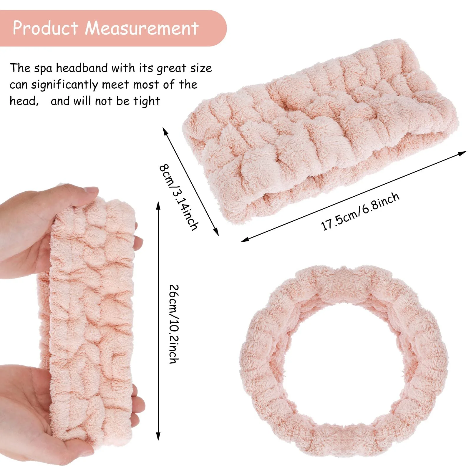 Пов'язка для голови Sibba Spa для вмивання, макіяжу, спорту, душу, фото №2 Пов'язка для голови Sibba Spa для вмивання, макіяжу, спорту, душу, фото №2