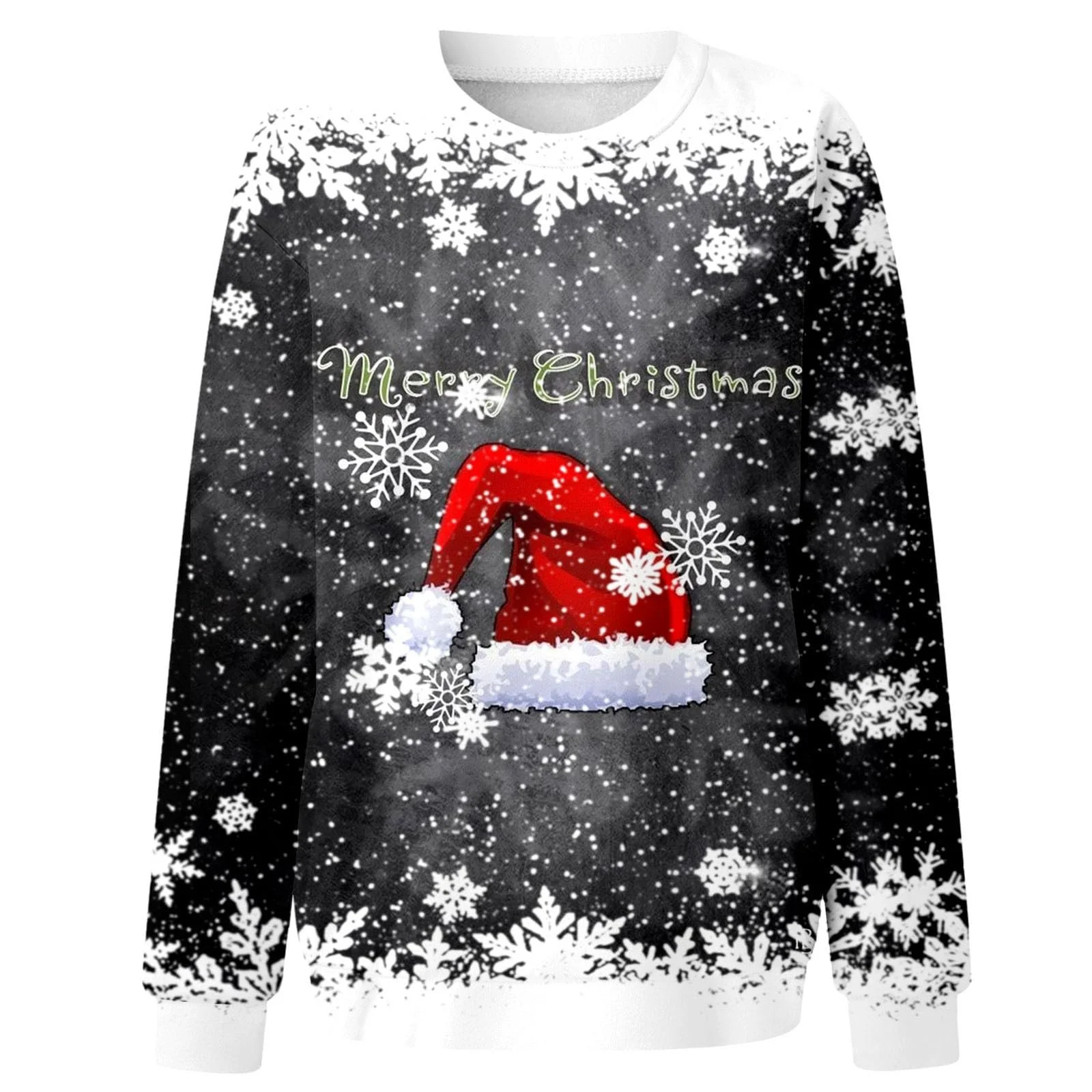 Женский Рождественский Джемпер Рождественский джемпер с забавным рисунком снеговика с бокалом красного вина, Рождественский джемпер с длинными рукавами и круглым вырезом, Рождественский джемпер с длинными рукавами, фото №3