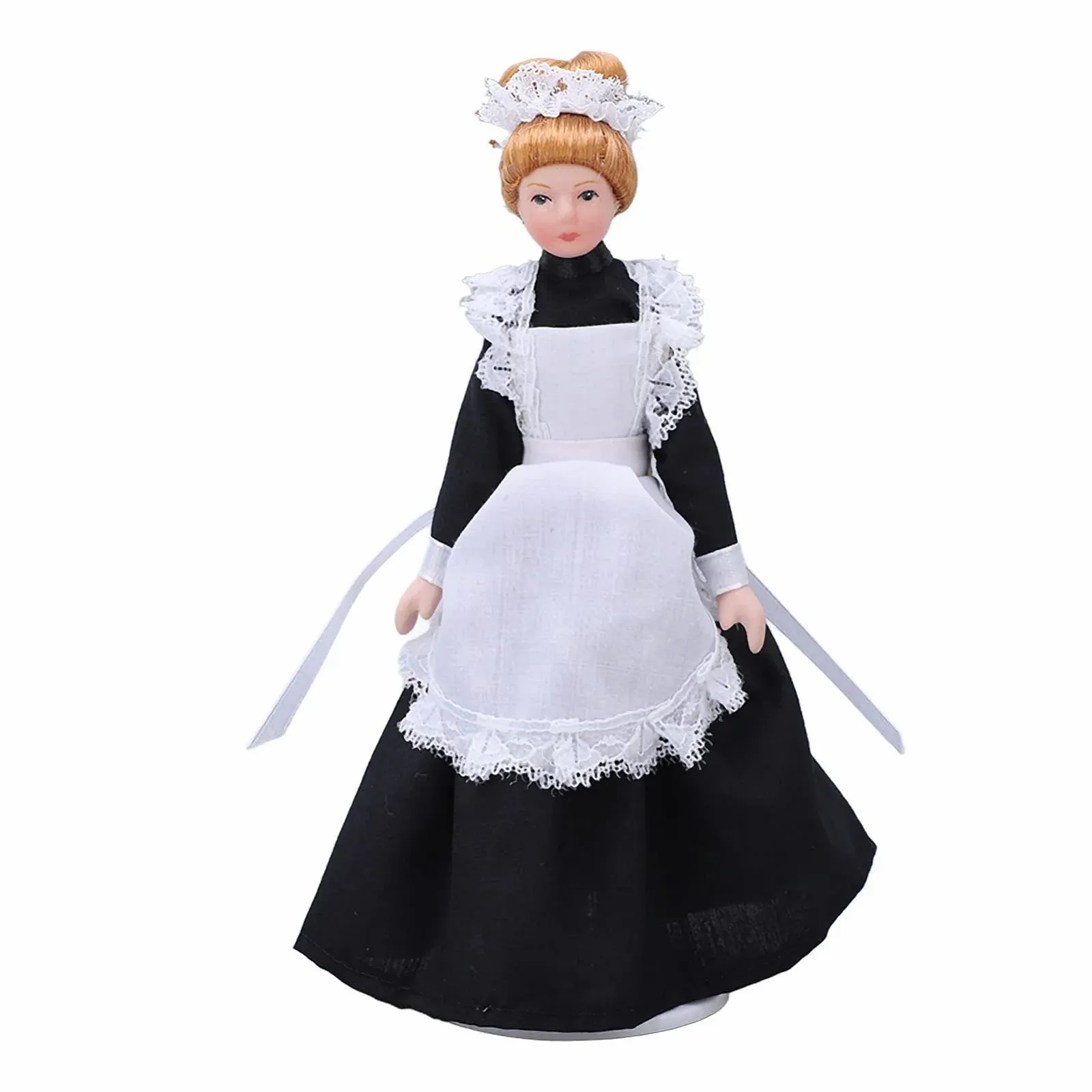 Кукла Tbest Dollhouse Victorian Maid 1:12 гибкая подвижная керамическая девушка ручной работы, фото №1