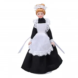 Купить Кукла Tbest Dollhouse Victorian Maid 1:12 гибкая подвижная керамическая девушка ручной работы - Фото 1 Кукла Tbest Dollhouse Victorian Maid 1:12 гибкая подвижная керамическая девушка ручной работы - Фото 1