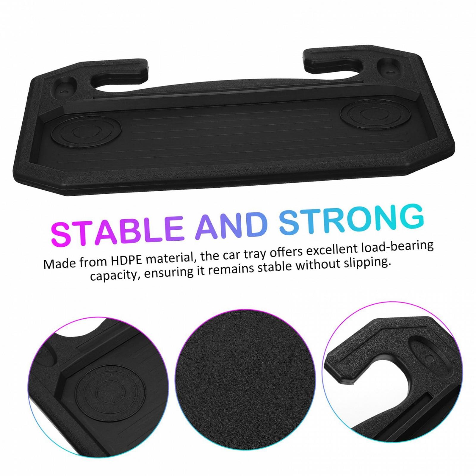 Автомобильный столик на руль с подставкой для чашки и слотом для ручки, стабильный и нескользящий, универсальный для легковых и грузовых автомобилей, компактный портативный автомобильный столик для работы и еды, фото №3 Автомобильный столик на руль с подставкой для чашки и слотом для ручки, стабильный и нескользящий, универсальный для легковых и грузовых автомобилей, компактный портативный автомобильный столик для работы и еды, фото №3