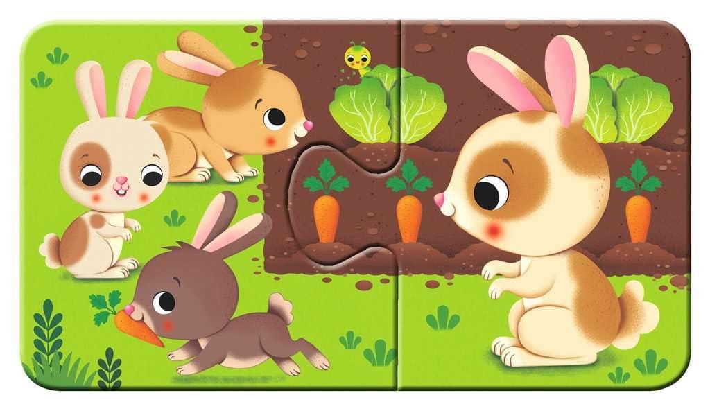 Детский пазл Ravensburger My First Puzzle Animals and Their Children 9 x 2 элемента, фото №5