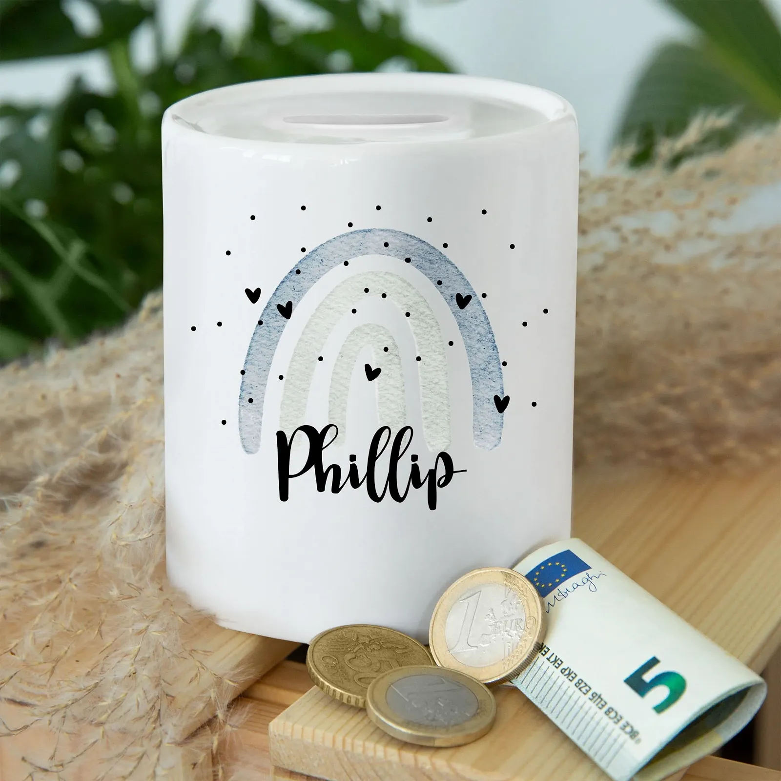 Скарбничка керамічна Boho Rainbow біла Scatter, фото №5