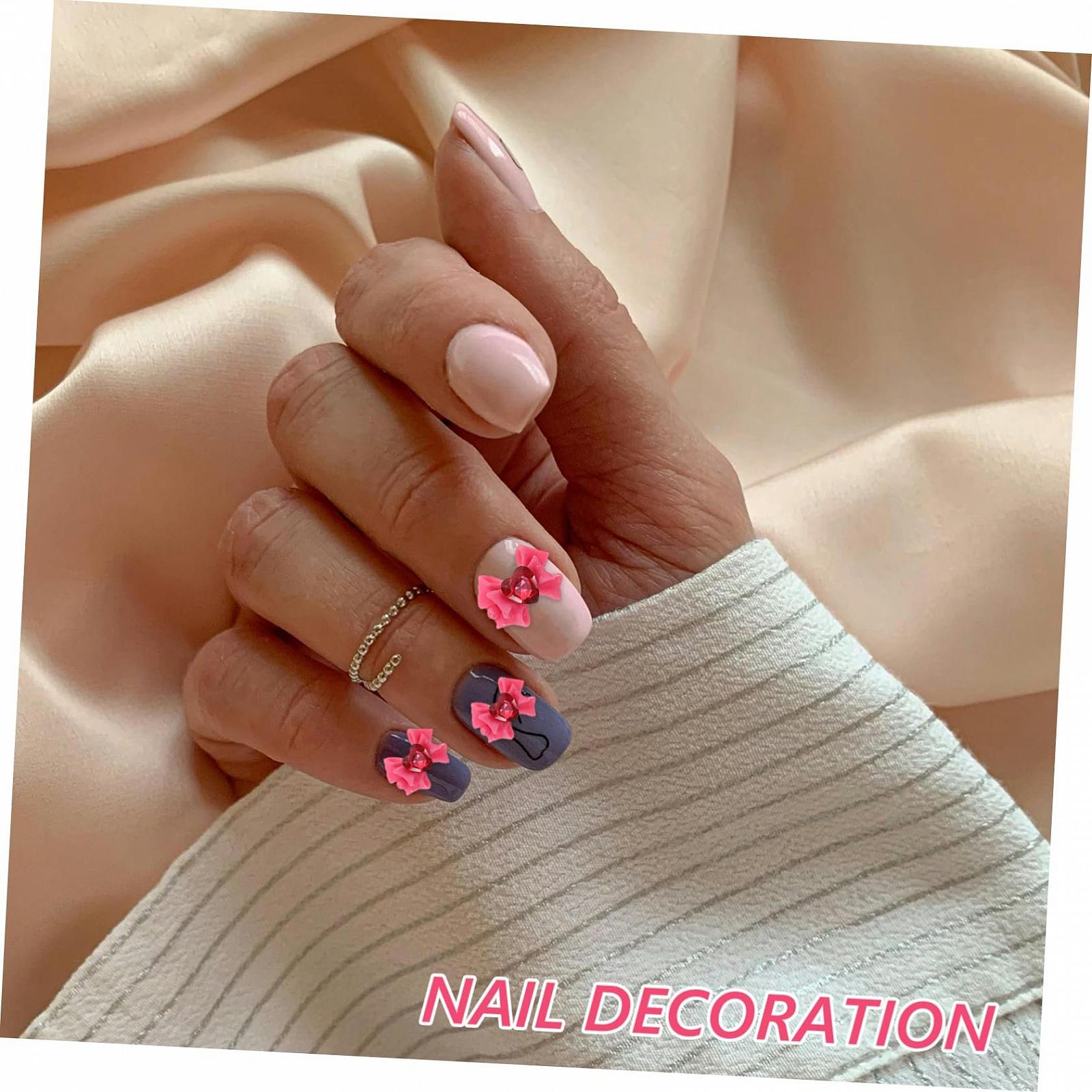 Украшения для ногтей FOMIYES, 40 листов, подвески для ногтей, стразы для ногтей, заклепки, бантики, хрустальные бантики, 3D аксессуары, фото №5