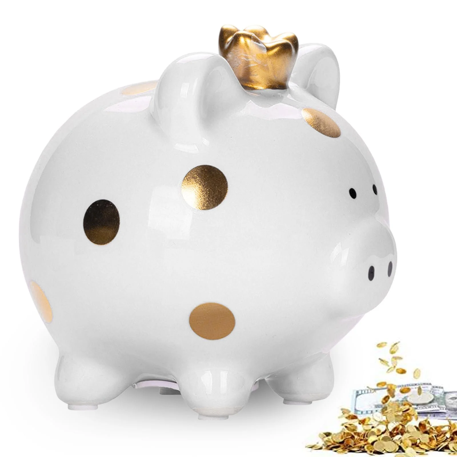 Скарбничка Свинка з короною Керамічна, фото №1