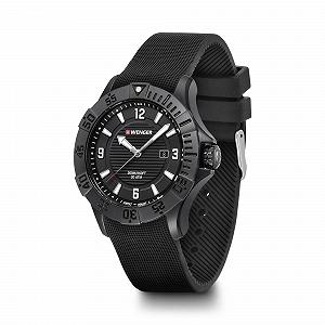 Часы WENGER Seaforce 01.0641.134 Мужские Диаметр 43 мм Swiss Made Аналоговые Кварцевые Водонепроницаемые до 200 м Силиконовый Ремешок Черные synthetic.ua - Фото 1