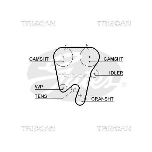 Комплект ременя ГРМ TRISCAN 8647 27005, фото №2