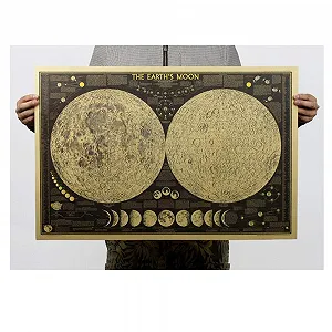 Постер крафтовый Retro Phase of The Moon 48 x 72 см - Фото 1