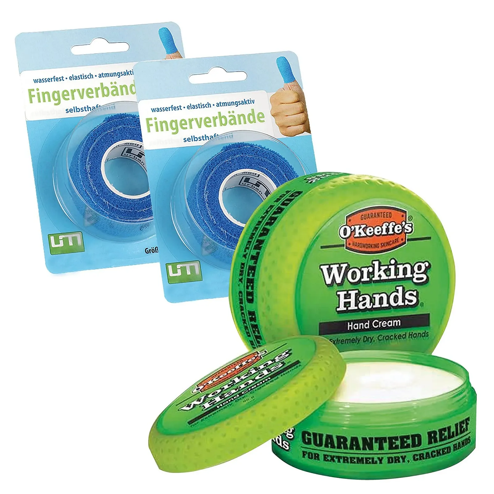 Набор для защиты рук Karl Dahm I Быстро впитывающийся крем для рук + самоклеящийся бинт для пальцев I Уход и защита рук в одном наборе - Артикул 17100, фото №1