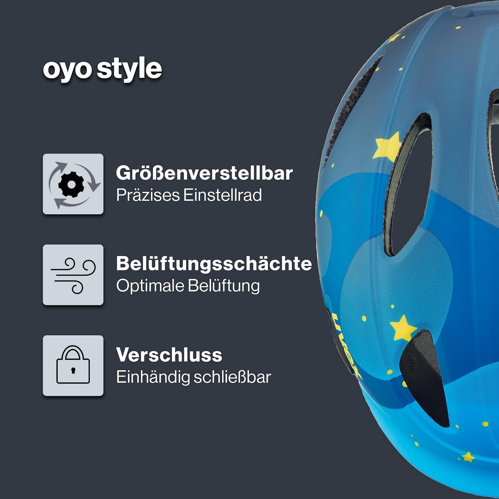 Шлем велосипедный Uvex Oyo Style для детей, индивидуальный размер, с возможностью установки LED-подсветки, фото №2