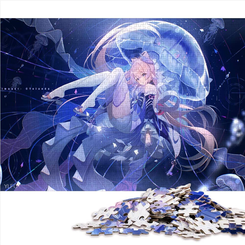 Картонный пазл Genshin Impact Sangonomiya Kokomi 1000 деталей 26 x 38 см, фото №1