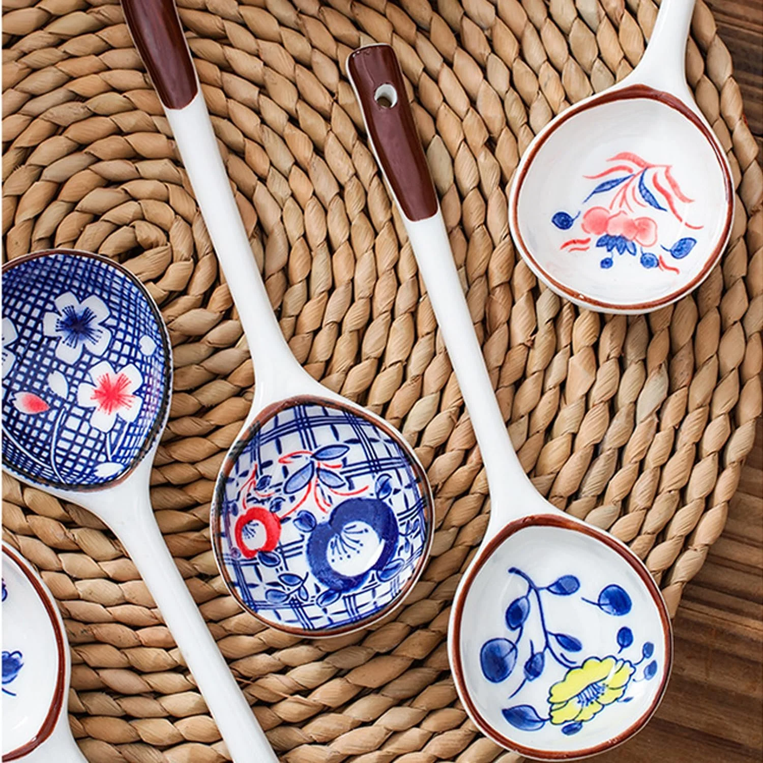 Набір супових ложок (6 шт.) Керамічна азіатська, фото №3