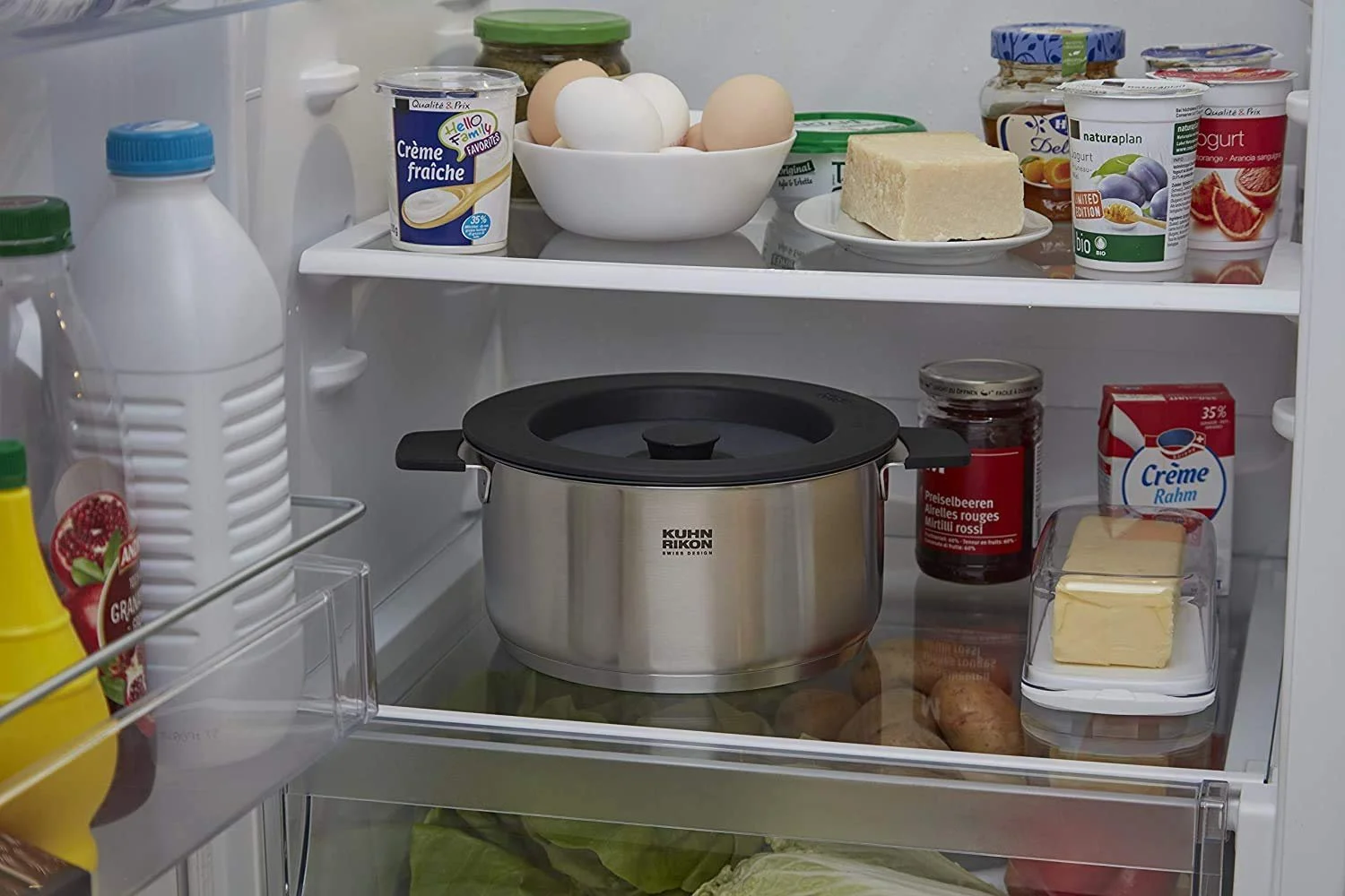 Каструля KUHN RIKON Smart & Compact 3 л / 20 см із нержавіючої сталі з магнітною кришкою для всіх типів плит, фото №6 Каструля KUHN RIKON Smart & Compact 3 л / 20 см із нержавіючої сталі з магнітною кришкою для всіх типів плит, фото №6