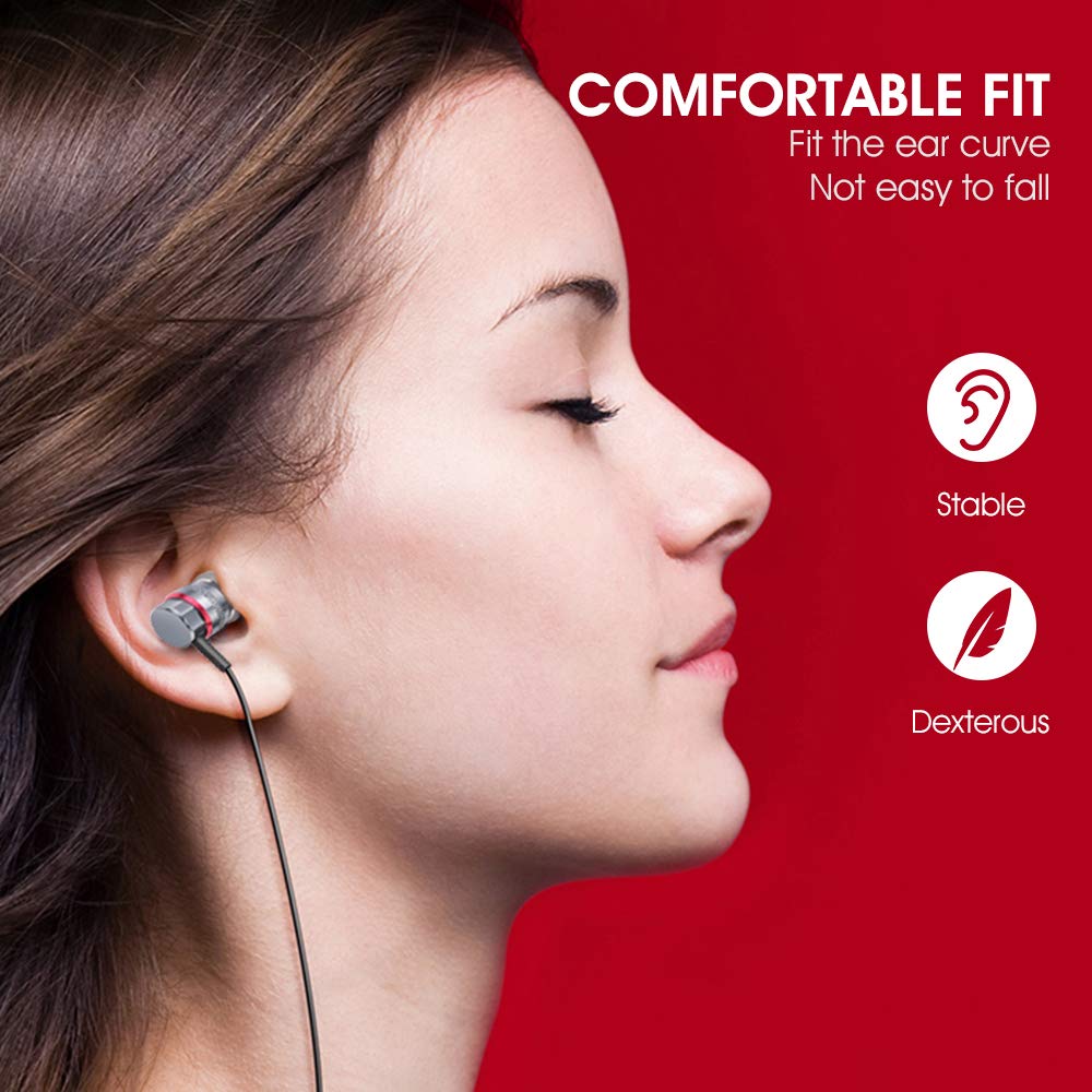 Вставные HIFI WALKER A1 Наушники Кабель с Микрофоном и Регулировкой Громкости HiFi Стерео Изоляция Шума Комфортные Насыщенные Басы Наушники с 3.5 мм Разъёмом, фото №7