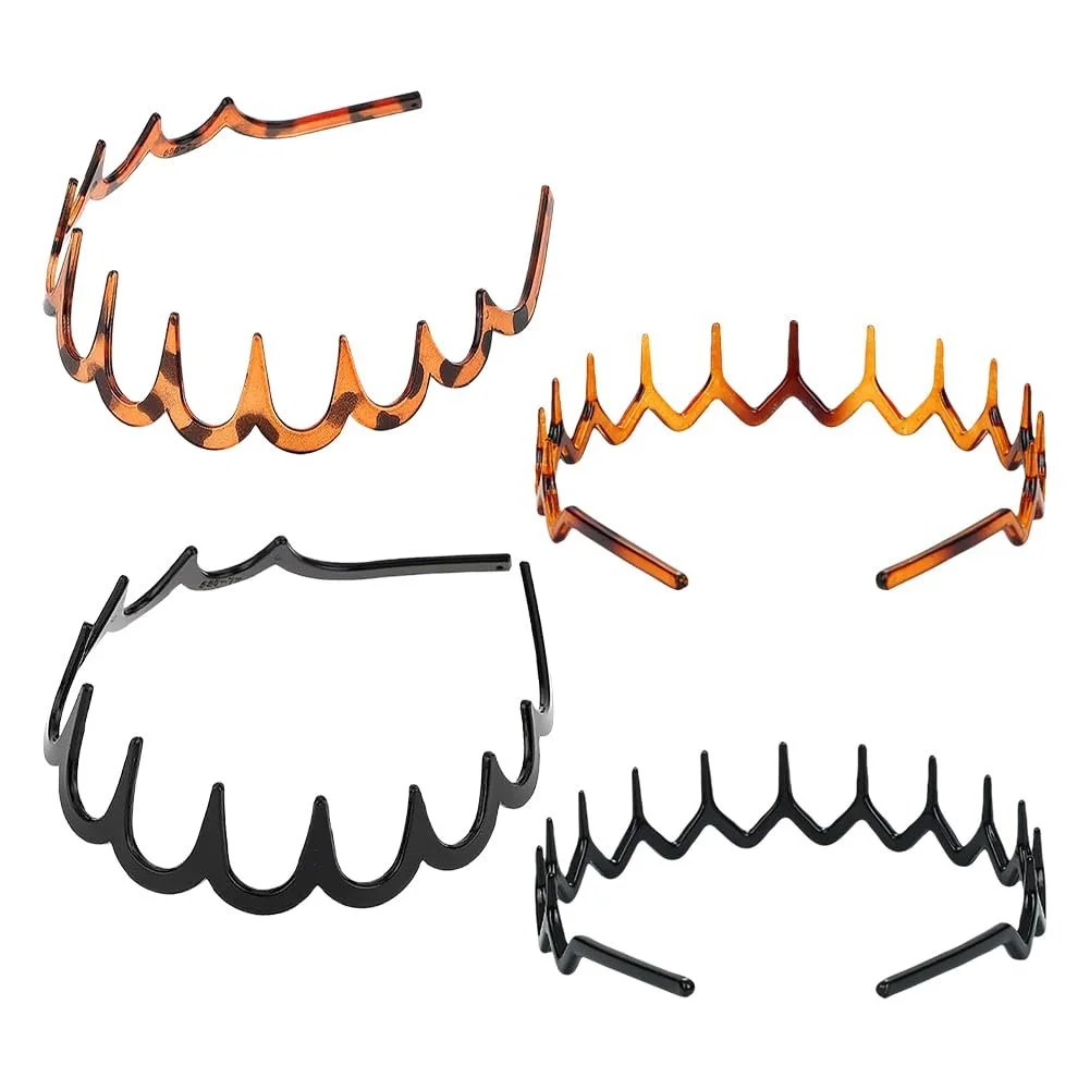 Обруч для волос Зигзаг Пластик Набор 4 шт., фото №1