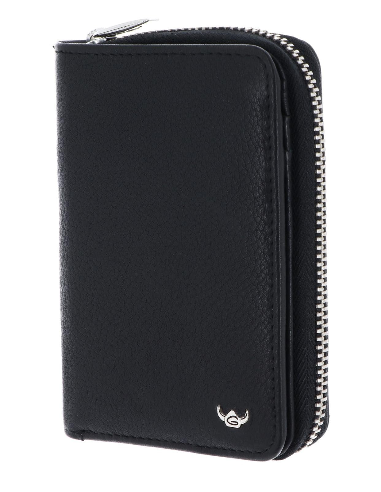 Гаманець шкіряний Golden Head Capri RFID Protection 8 cm, чорний, фото №1