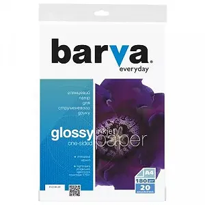 Бумага BARVA A4 Everyday Glossy180г 20с (IP-CE180-281) - Фото 1