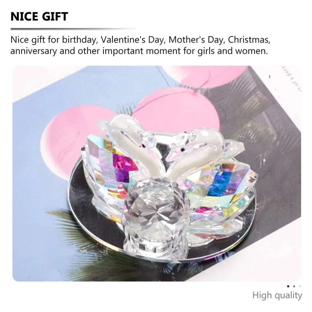 Мисочка для манікюру Lurrose Кришталева Скляна Чашка у Формі Лебедя Прозора, фото №5