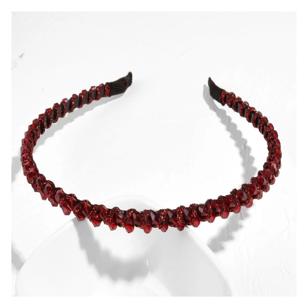 Обруч Жіночий зі стразами Блискучий, фото №1