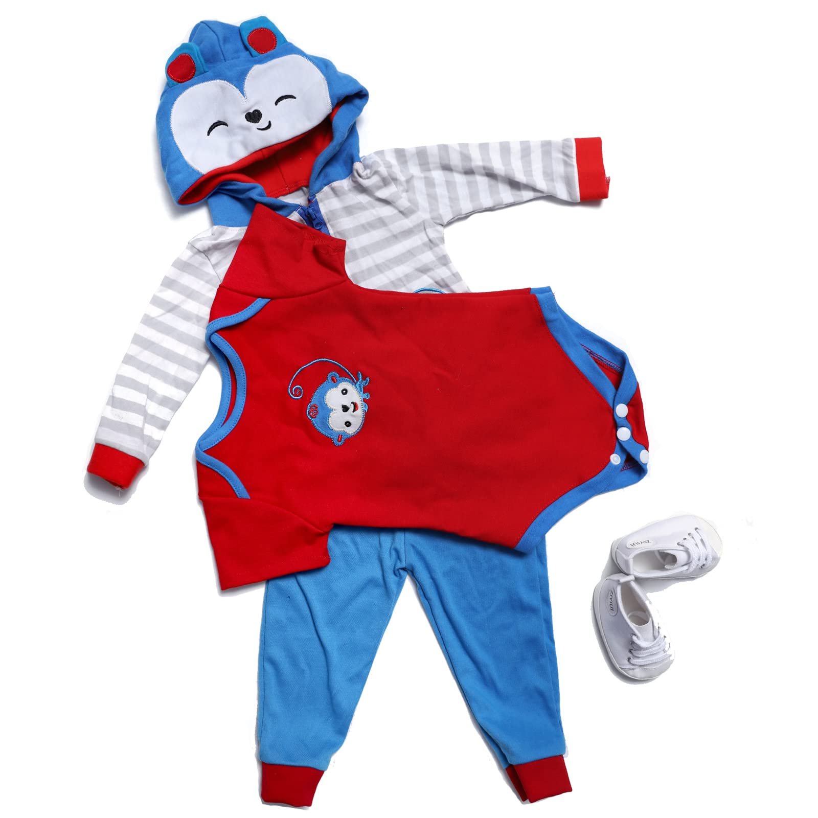 Одяг ZIYIUI Newborn Baby Doll Бавовняний комплект з короною 50-55 см, фото №4 Одяг ZIYIUI Newborn Baby Doll Бавовняний комплект з короною 50-55 см, фото №4