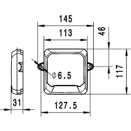 Робоча фара HELLA 1GA 995 193-031, фото №4